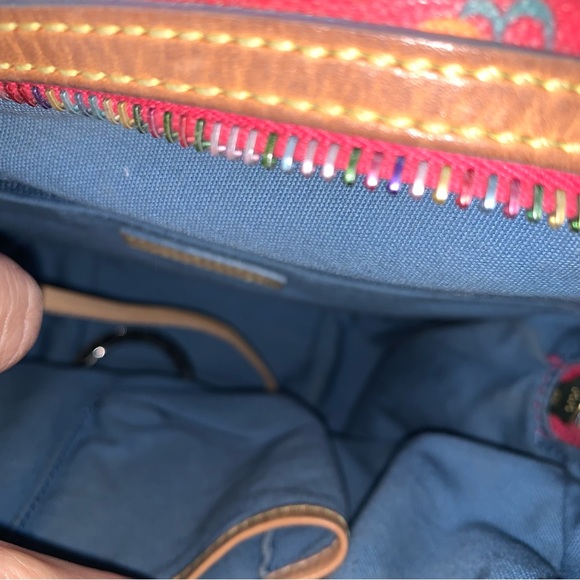 DOONEY & BOURKE Vintage D && B Handbag Wallet Set Pink Canteen Bag Rainbow Logo - Picture 9 of 17